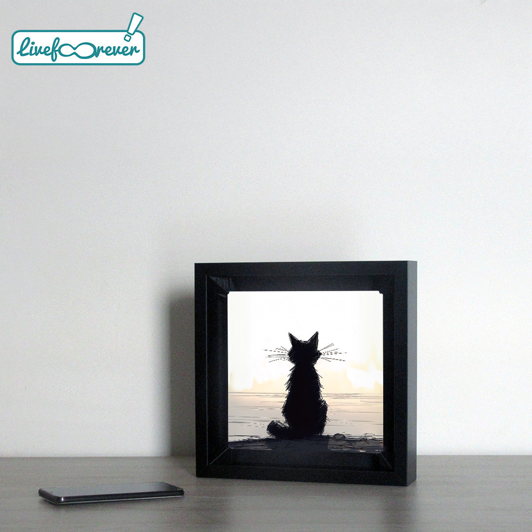 Kosü - stampa fotografica su mattonella in ceramica – RiGatto looking at the horizon
