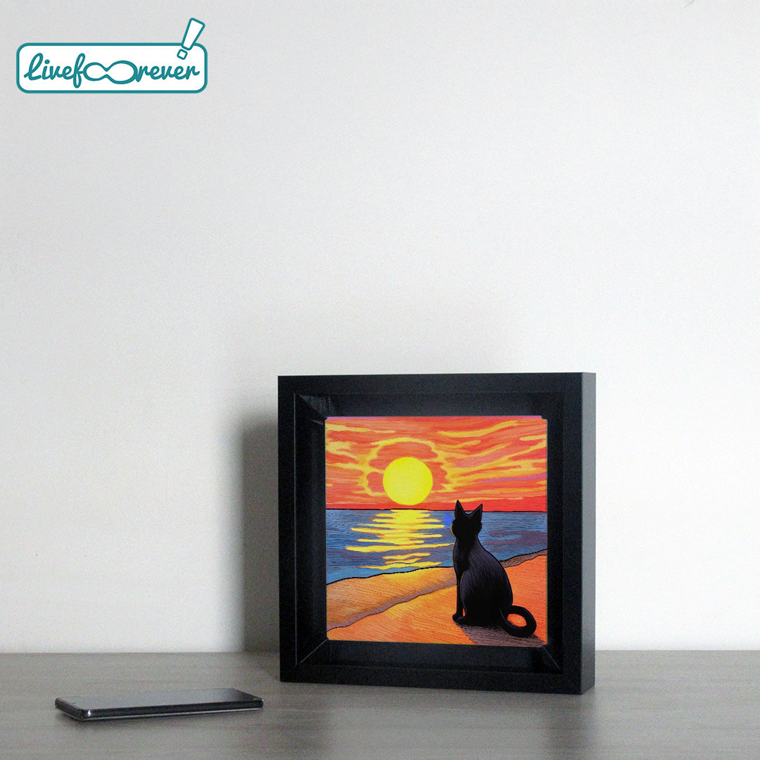 Kosü - stampa fotografica su mattonella in ceramica – RiGatto at sunset