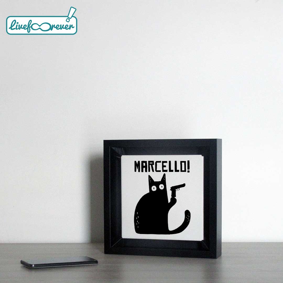Kosü - stampa fotografica su mattonella in ceramica – Meowrio, the Italian cat – (mamma mia)