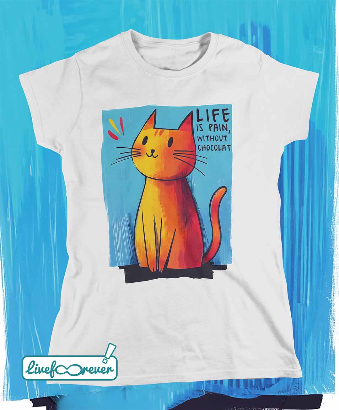 T-shirt donna – Life is pain, without chocolat