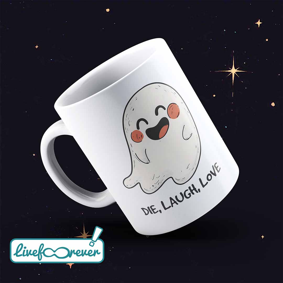 Tazza 325 ml – Die, Laugh, Love