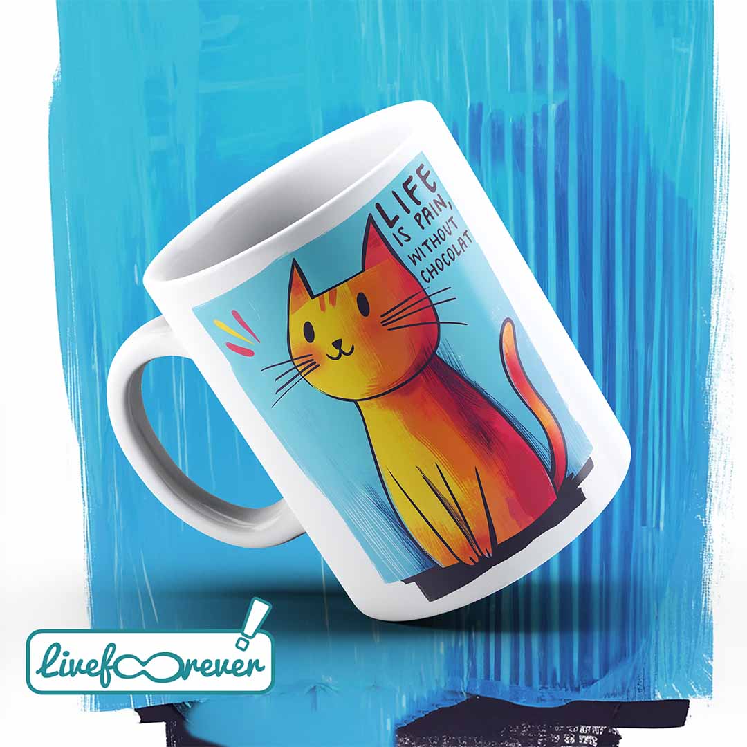 Tazza 325 ml – Life is pain, without chocolat
