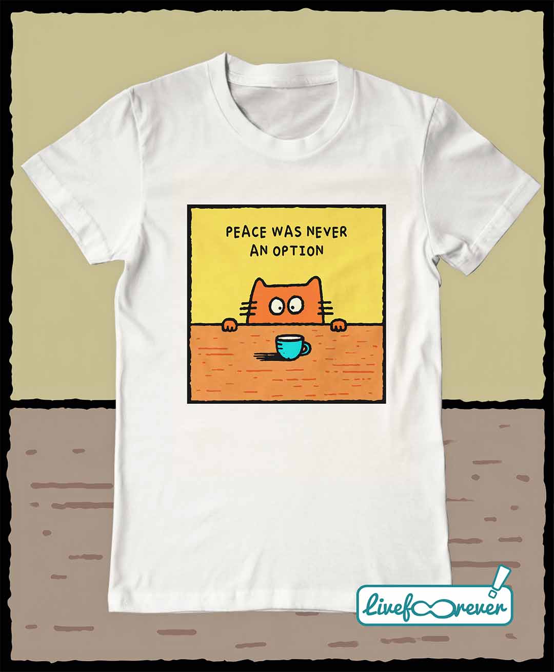 T-shirt gatto uomo – Peace was never an option