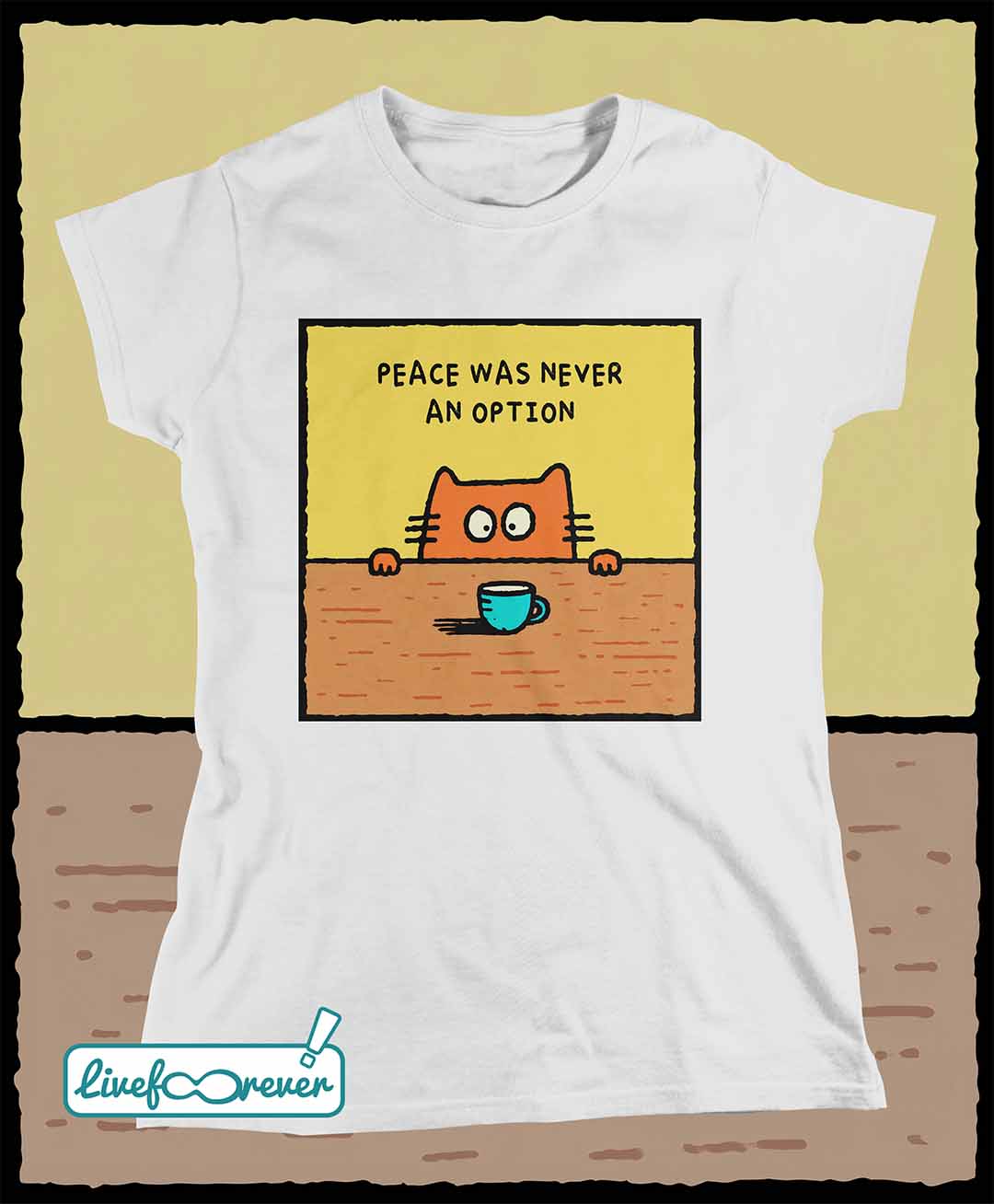 T-shirt gatto donna – Peace was never an option