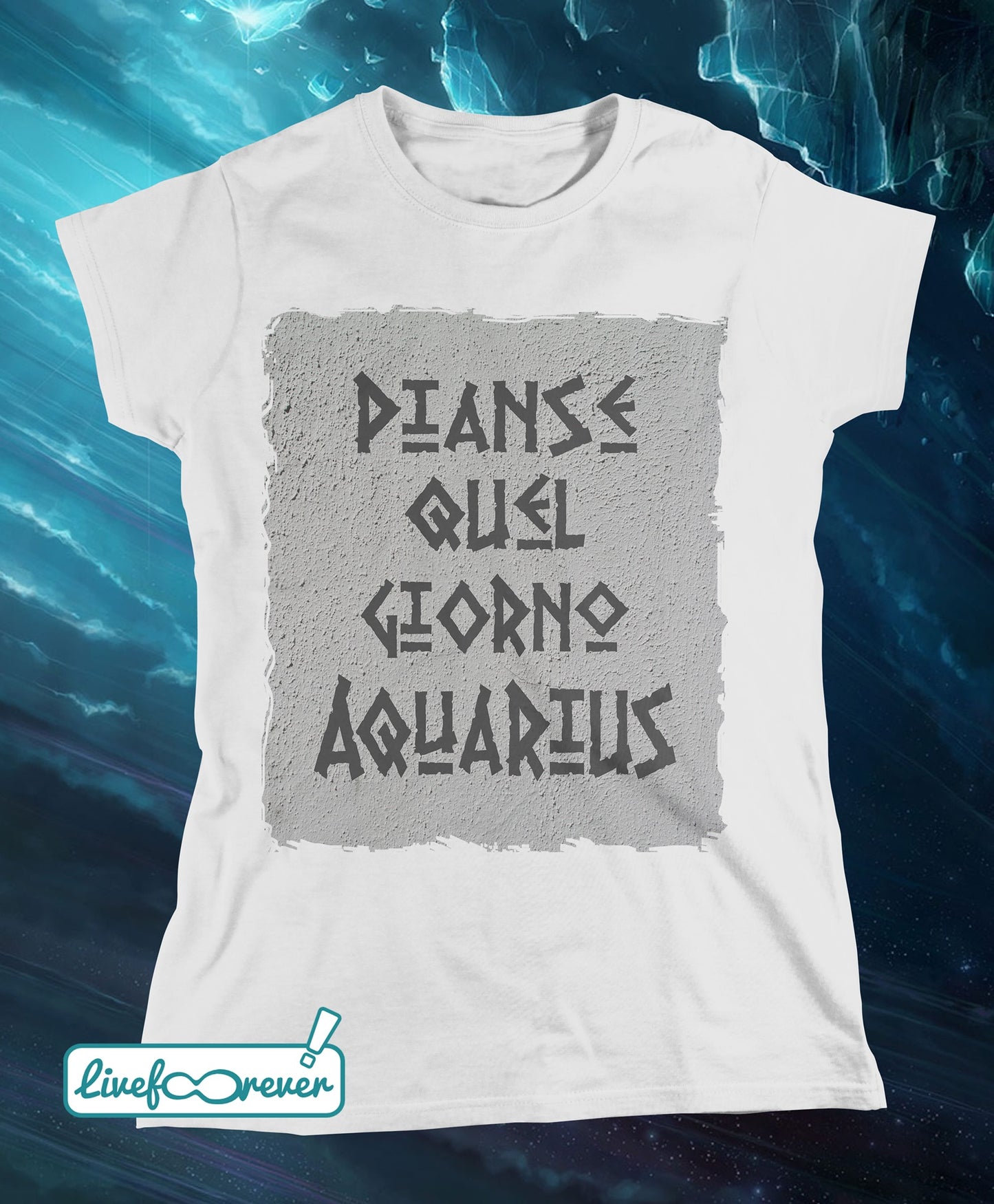 T-shirt donna – Pianse quel giorno Aquarius