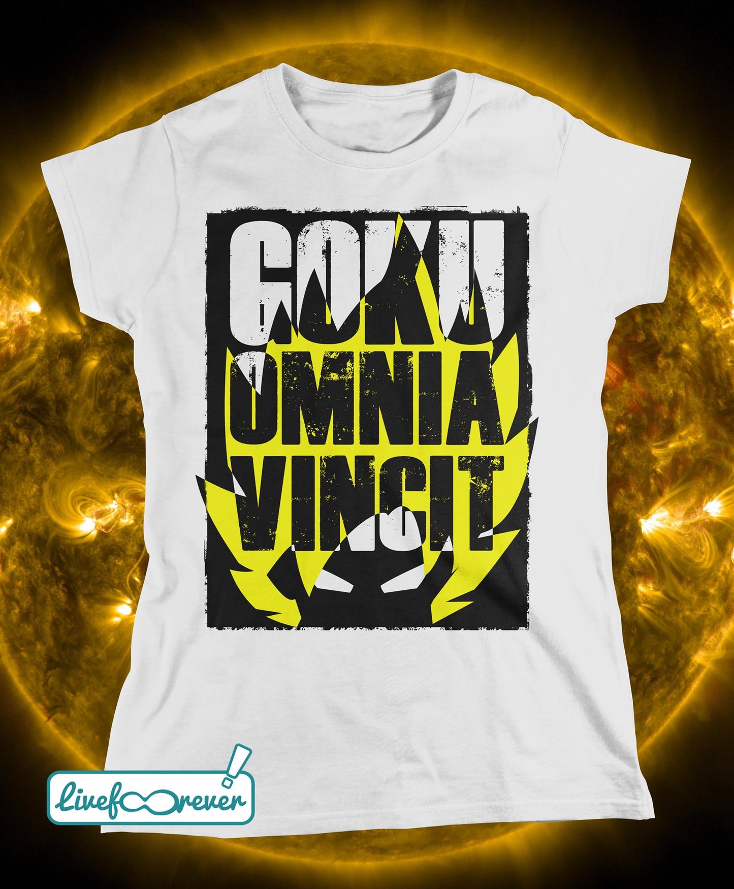 T-shirt donna – Goku omnia vincit (bianco)