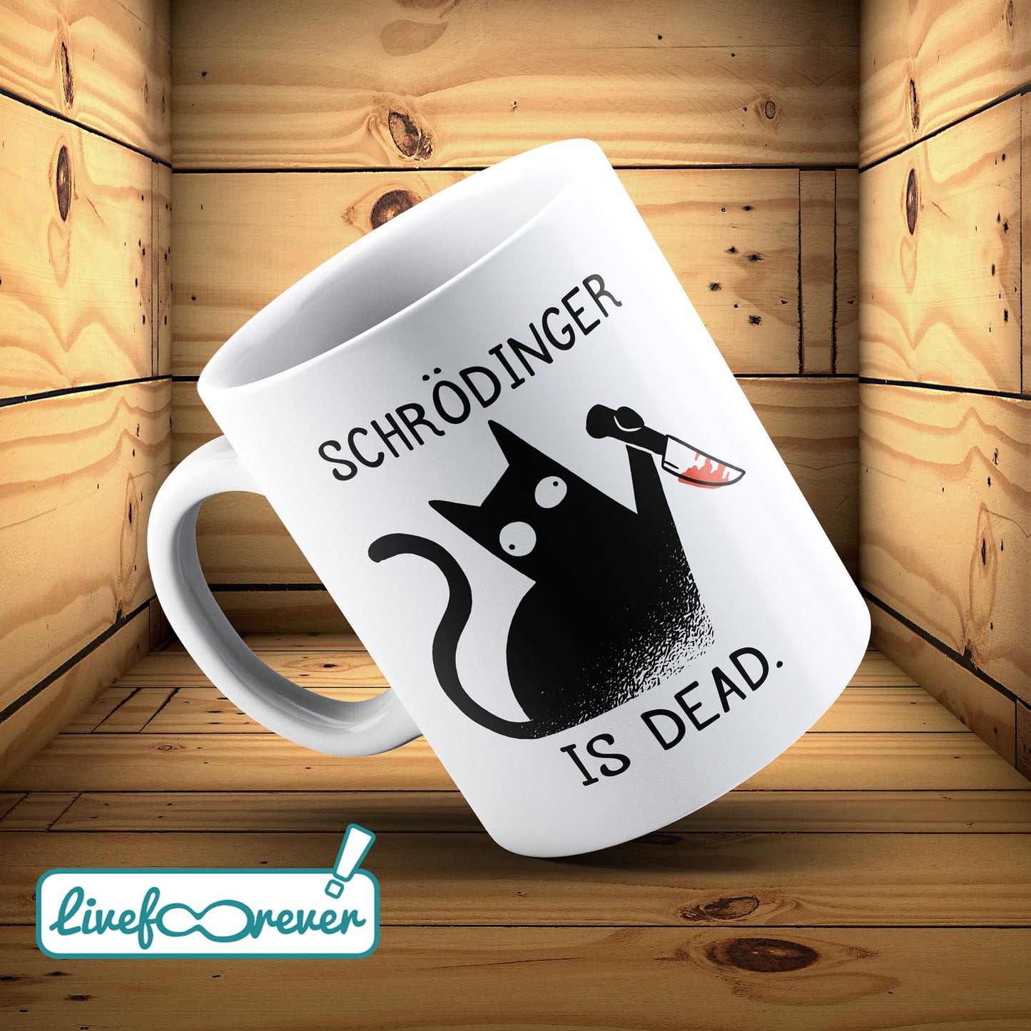 Tazza 325 ml – Glorious Feline Master Race – Schrodinger is dead