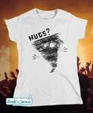 T-shirt donna - Alfonsino the hurricane - Hugs? (bianco)