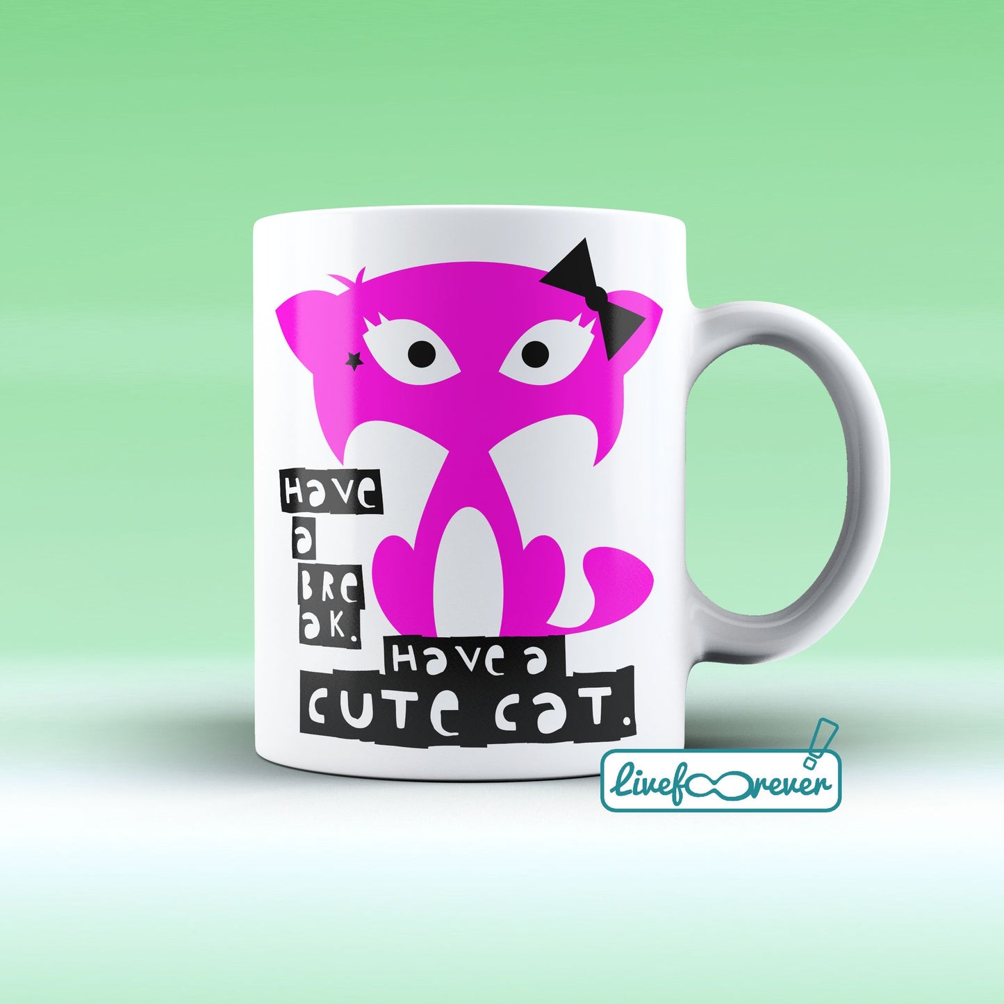 Tazza 325 ml – Glorious Feline Master Race – Flare – have a break, have a cute cat.