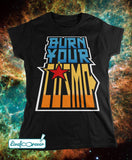 T-shirt donna – Run like you have to rescue Athena (nero)