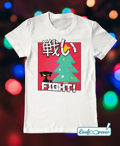T-shirt gatto uomo – Cat versus Christmas: fight!