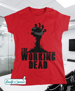 T-shirt donna – The working dead (rosso)