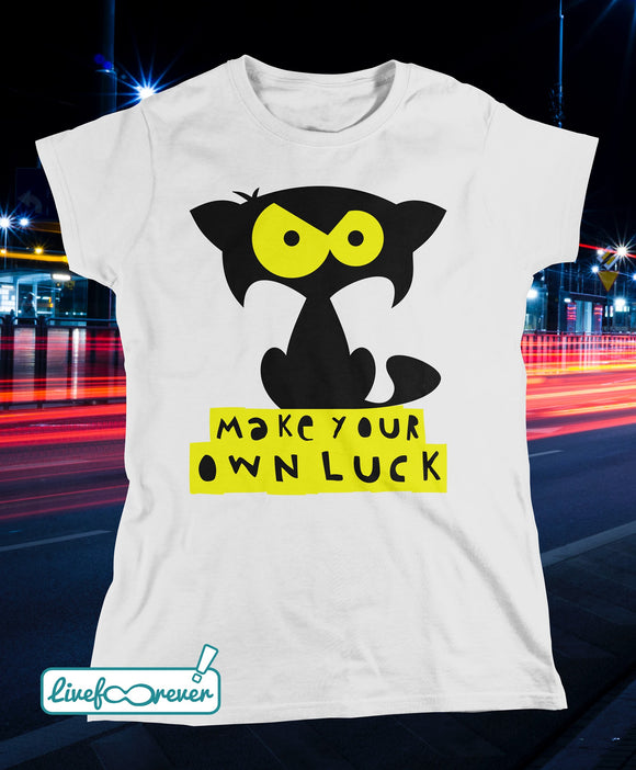 T-shirt gatto donna – Mozart – make your own luck