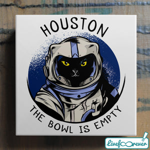 Kosü - stampa fotografica su mattonella in ceramica – Astrocat – Houston, the bowl is empty