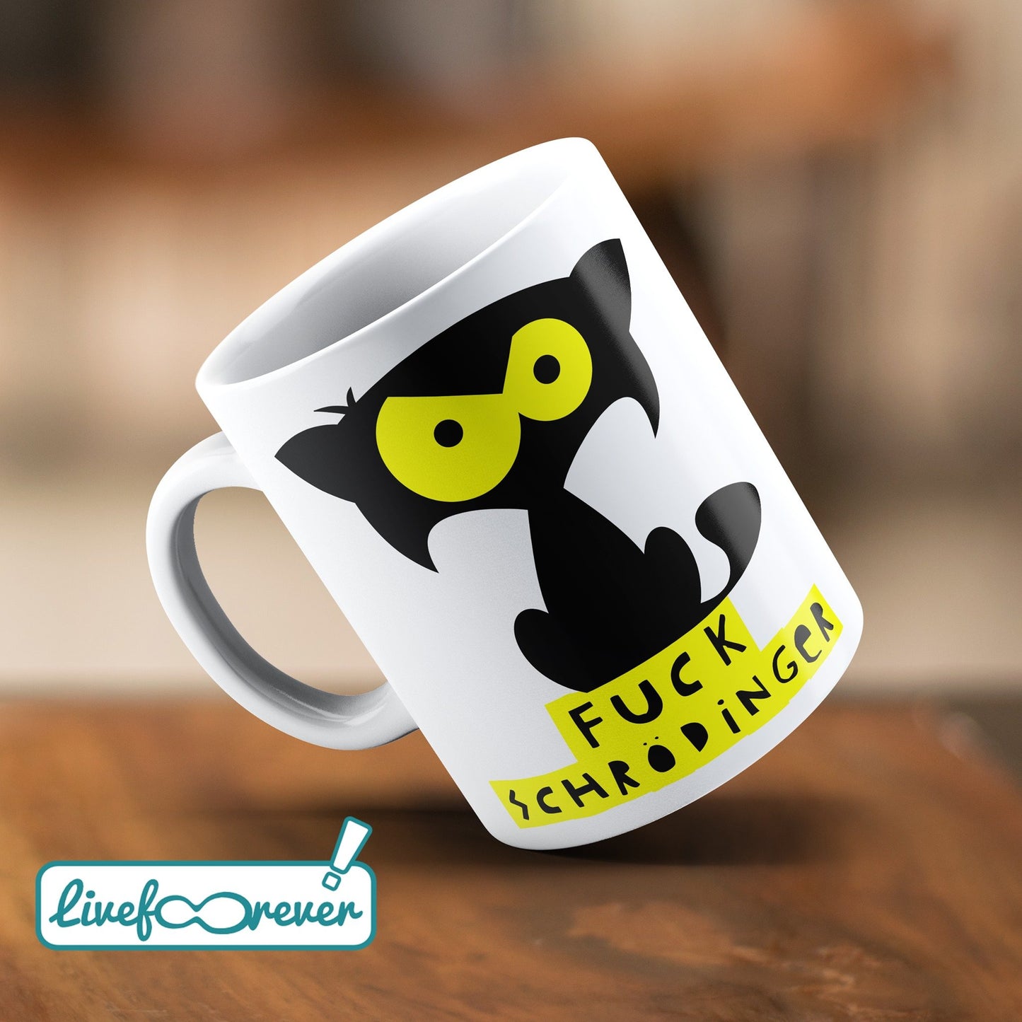 Tazza 325 ml – Glorious Feline Master Race – Mozart – fuck Schrodinger