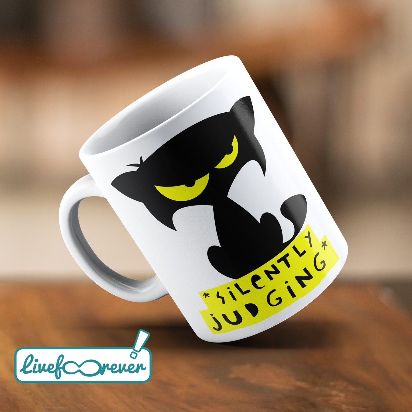Tazza 325 ml – Glorious Feline Master Race – Mozart – silently judging
