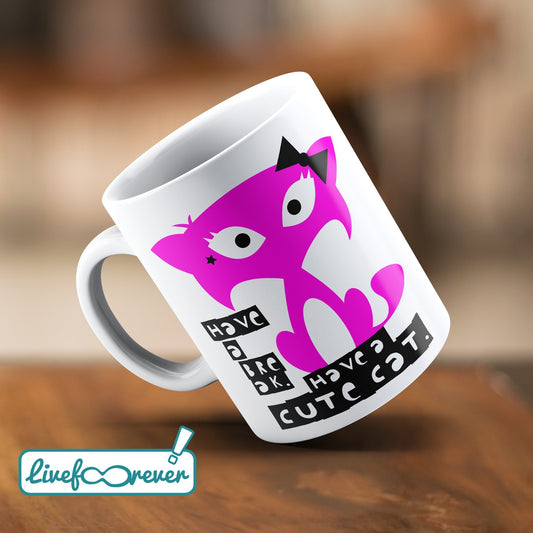 Tazza 325 ml – Glorious Feline Master Race – Flare – have a break, have a cute cat.