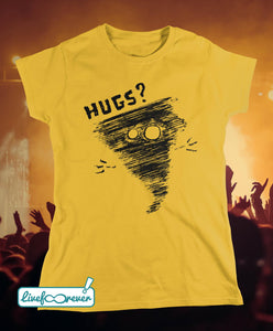T-shirt donna - Alfonsino the hurricane - Hugs? (giallo)