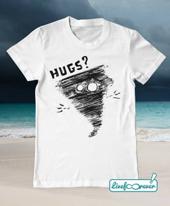 T-shirt uomo - Alfonsino the hurricane - Hugs? (bianco)