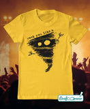 T-shirt uomo - Alfonsino the hurricane – Rock you like a hurricane (giallo))