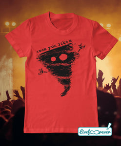 T-shirt uomo - Alfonsino the hurricane – Rock you like a hurricane (rosso))