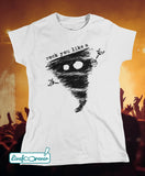 T-shirt donna - Alfonsino the hurricane – Rock you like a hurricane (bianco)
