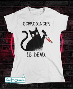 T-shirt gatto donna – Schrodinger is dead