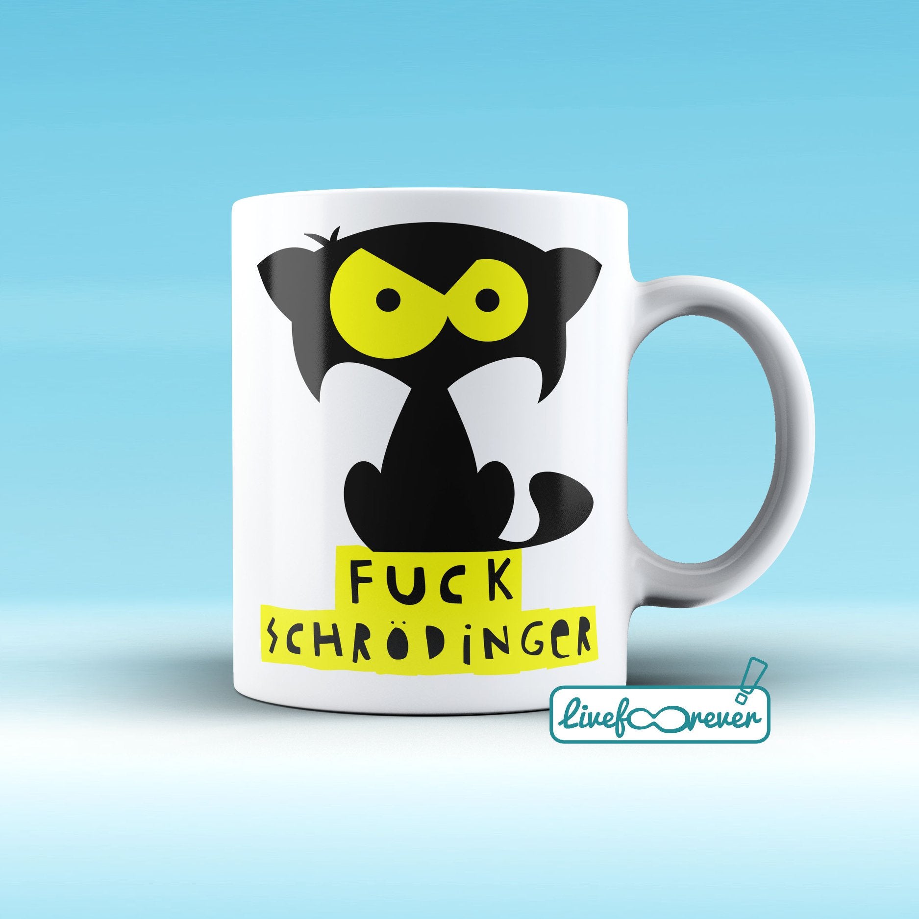 Tazza 325 ml – Glorious Feline Master Race – Mozart – fuck Schrodinger