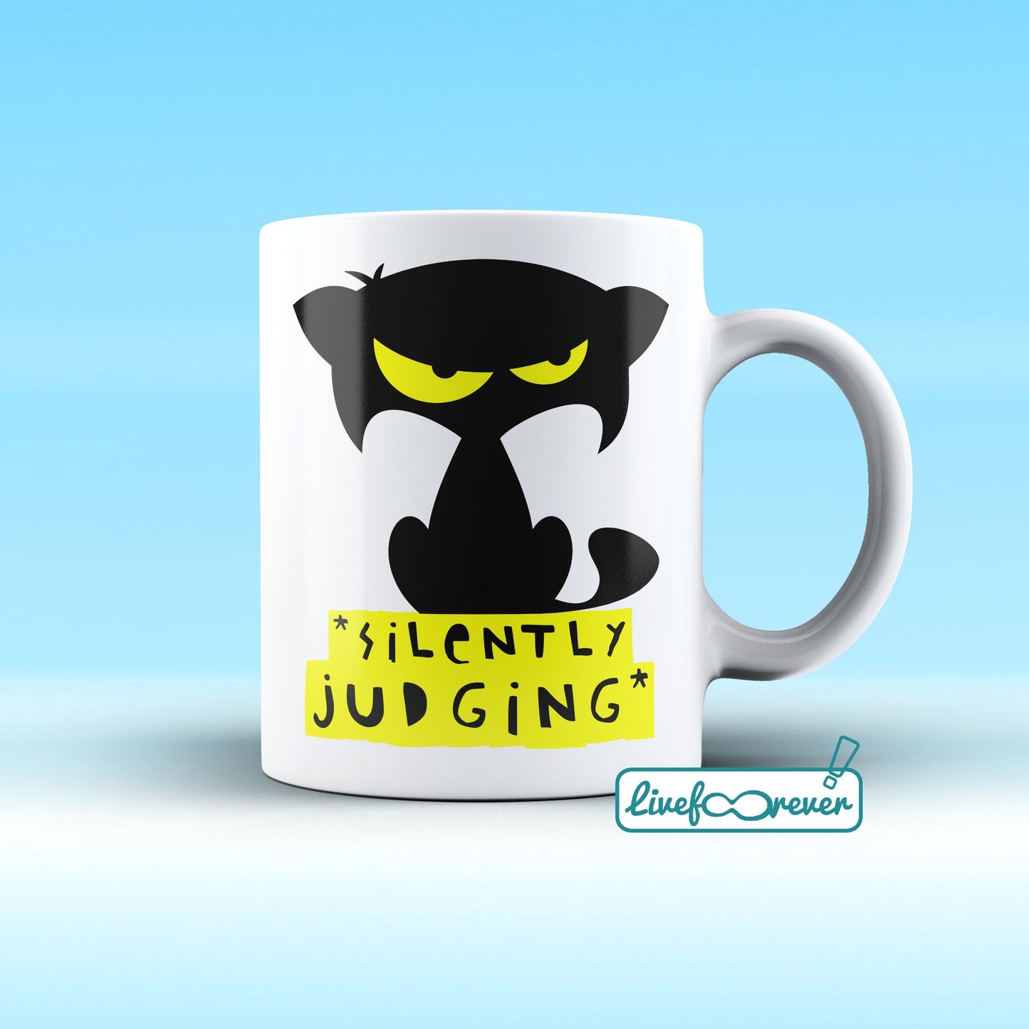 Tazza 325 ml – Glorious Feline Master Race – Mozart – silently judging