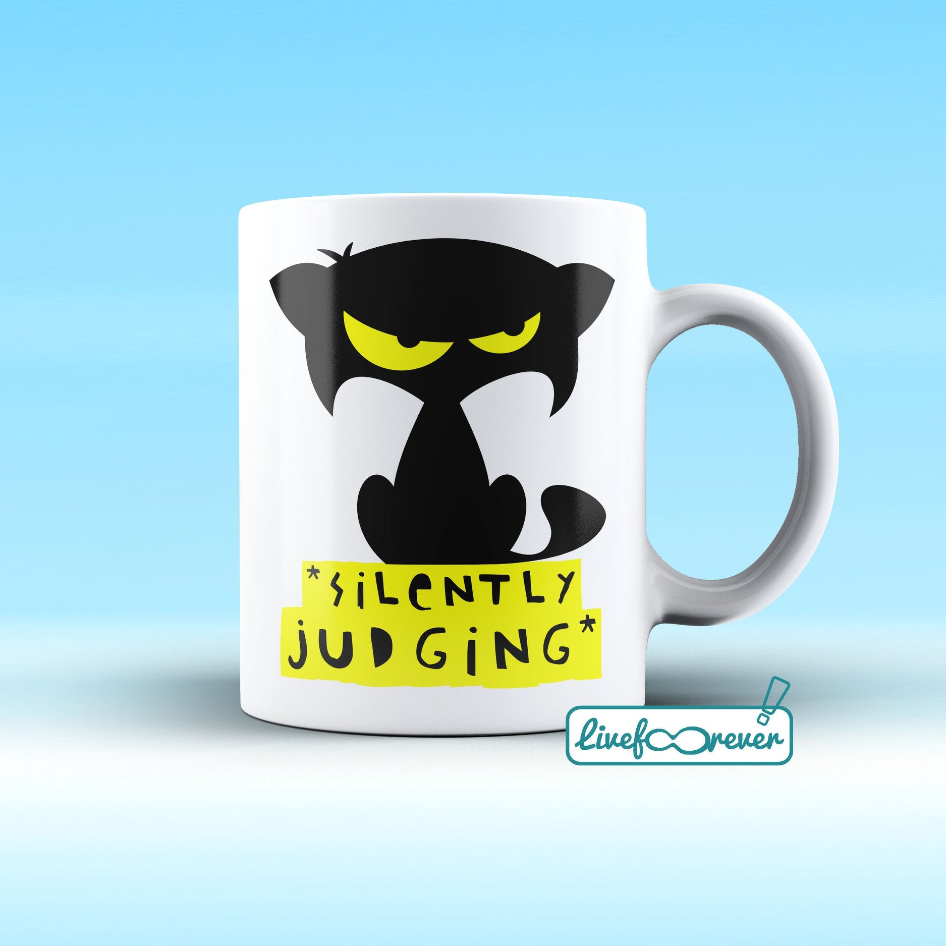 Tazza 325 ml – Glorious Feline Master Race – Mozart – silently judging