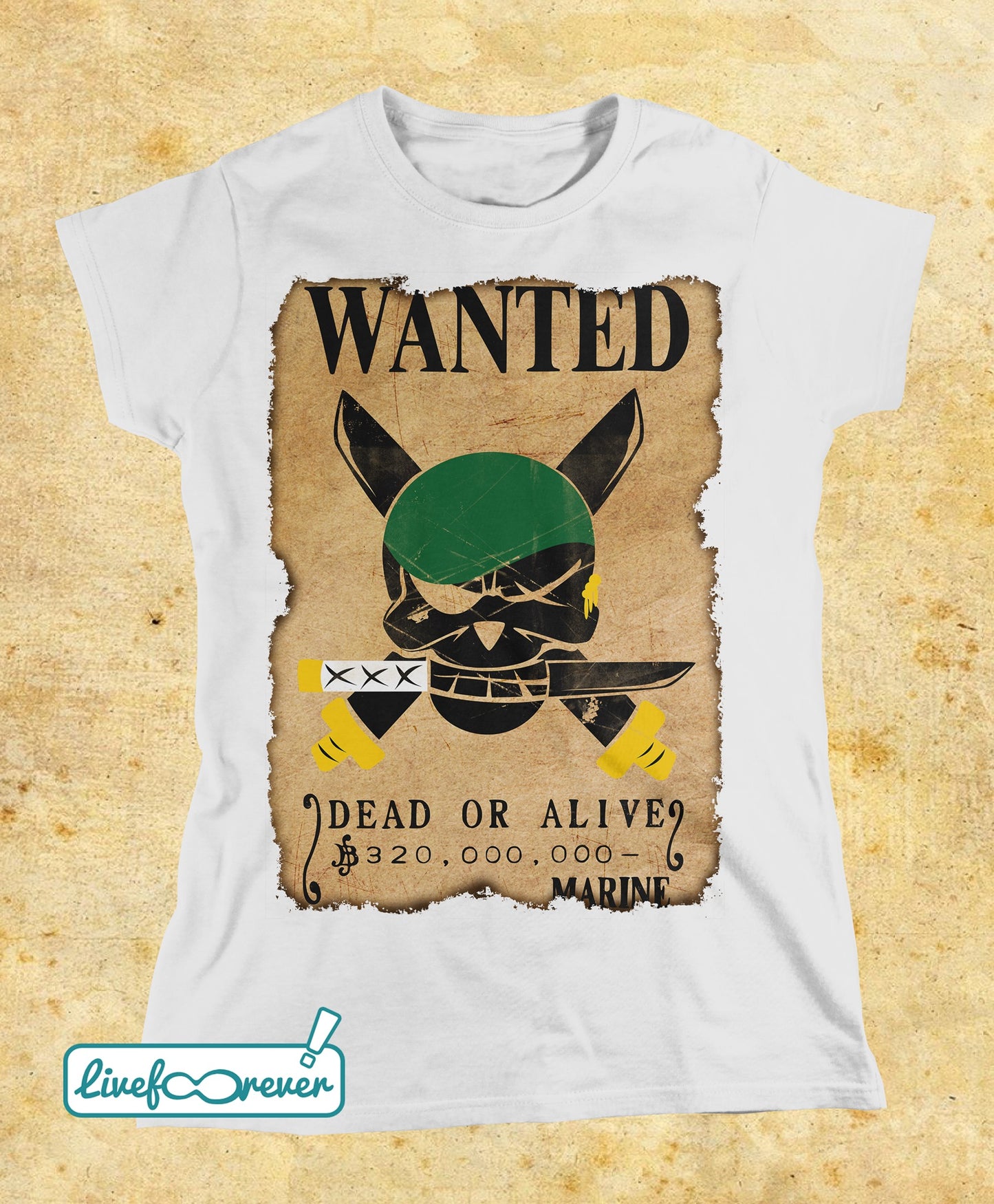 T-shirt donna – Wanted – the swordsman